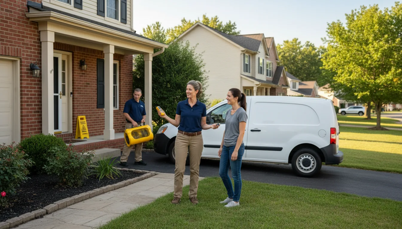 Residential water damage restoration in Gilliam, LA